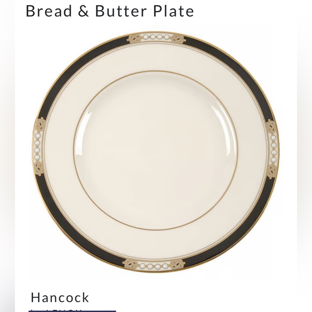 Lenox Presidential Collection Bread and Butter Plate Hancock